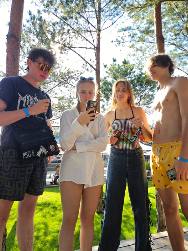 Sunny outdoor gathering somewhere in Ukraine