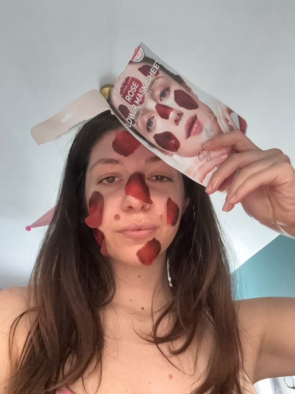 Morning skincare routine in plant-filled Sofia apartment