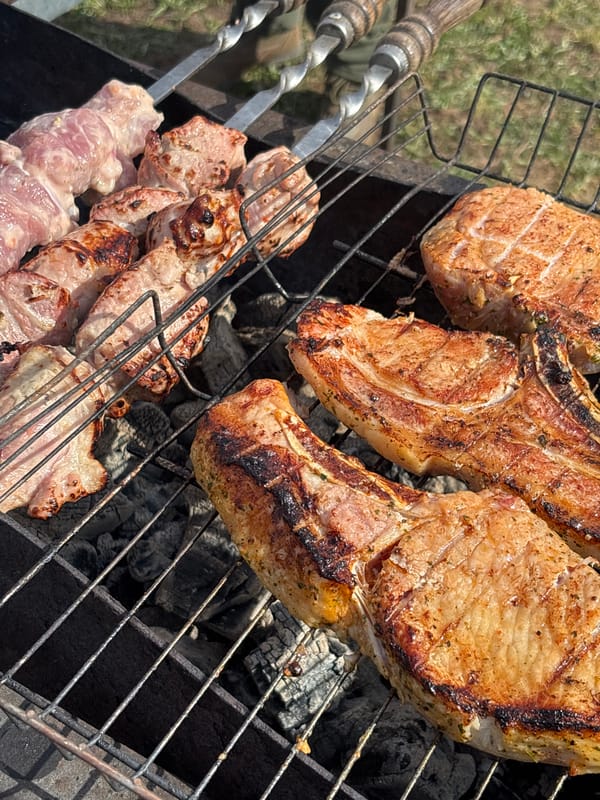 Family barbecue gathering documented in Lukintsy, Russia May 1st