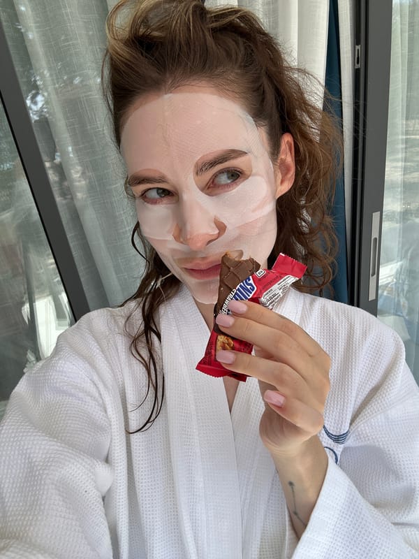 Woman enjoys spa treatment and snack in Choeng Thale