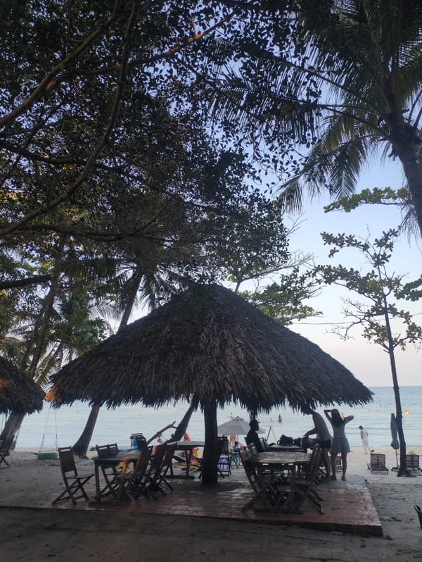 Morning beach life captured at Phú Quốc Island, Vietnam