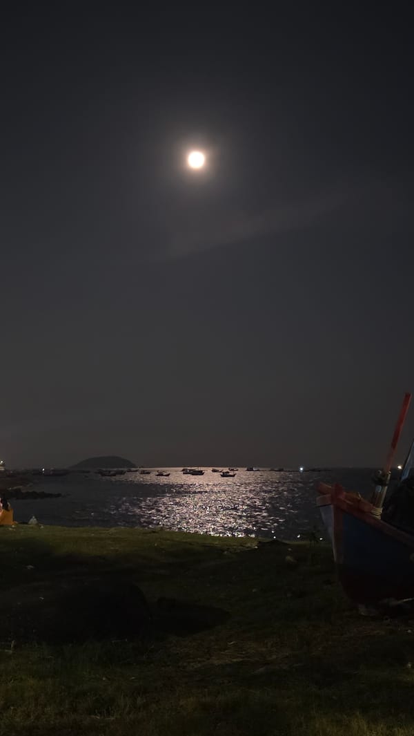 Nighttime waterfront scenes captured in Bắc Nha Trang, Vietnam