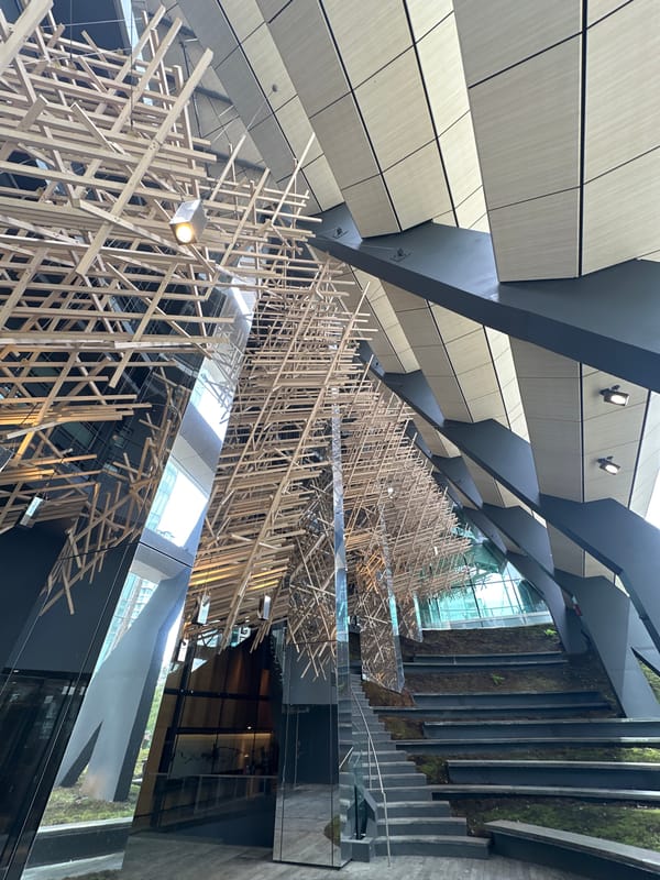 Architectural documentation captured at Vancouver location during evening