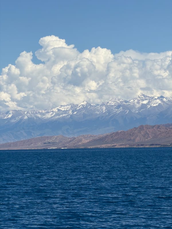 Morning scenic views captured in Tong, Kyrgyzstan