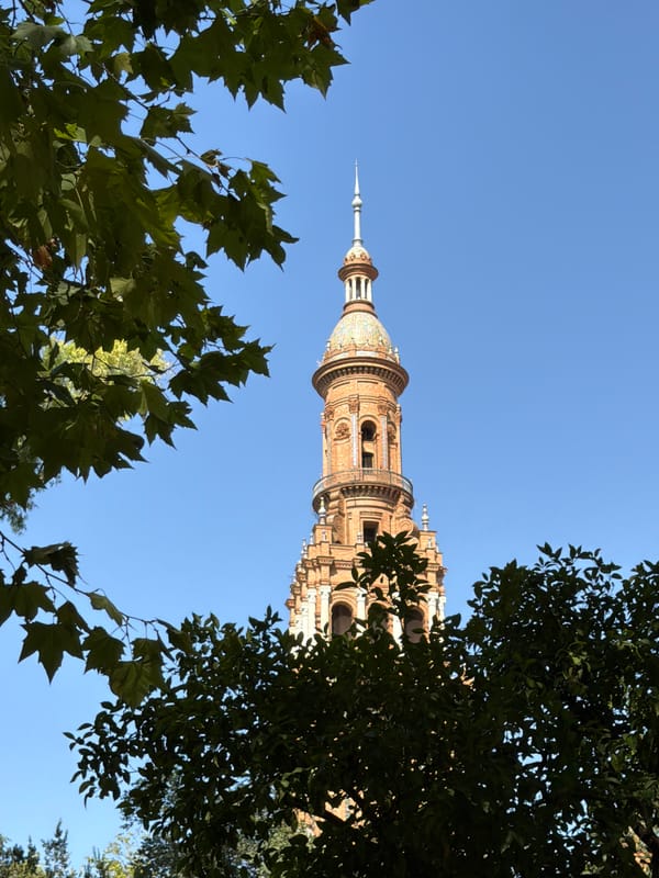 Seville's parks and monuments on a sunny June afternoon