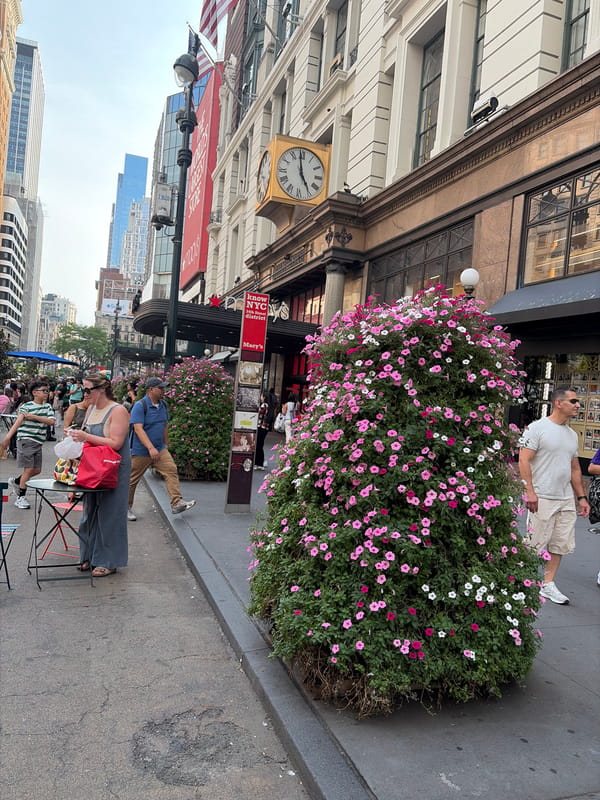 Midtown Manhattan evening: street scenes, brass band, vintage elevator