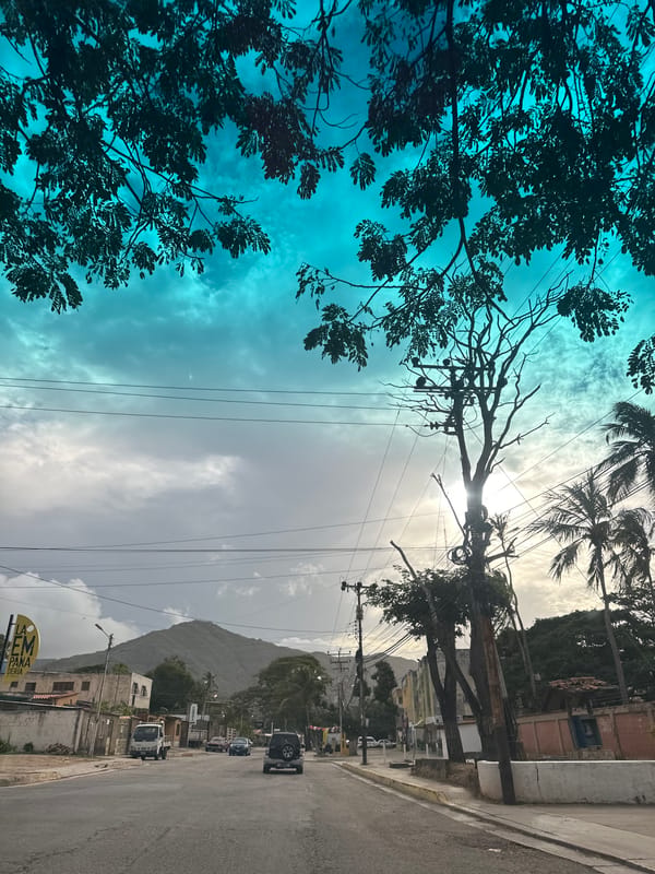 Evening street scenes documented across La Asunción, Venezuela