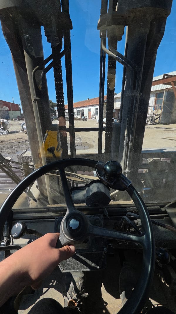 Forklift operator at work in Balgarevo, Bulgaria