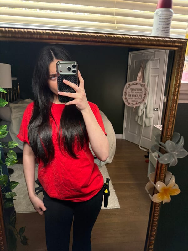Evening at home in Leduc: bedroom selfies and a BMW in the driveway