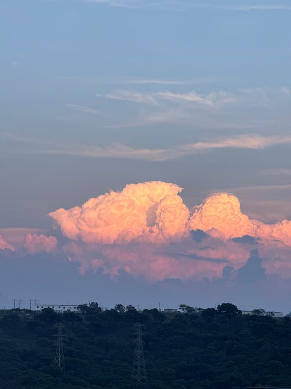 Dramatic storm clouds observed over Puebla, Mexico