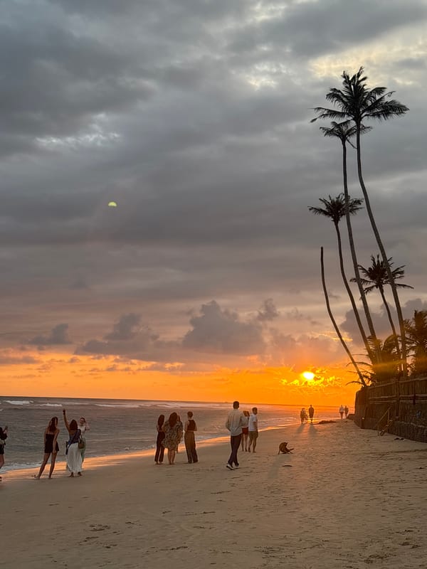 Dramatic sunset draws crowds to Ahangama beach, Sri Lanka