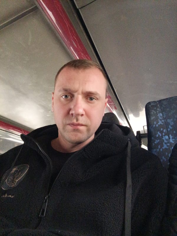 Man photographed in morning selfie in Klin, Russia
