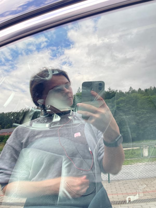 Selfies and snails around modern building in Vrchlabí