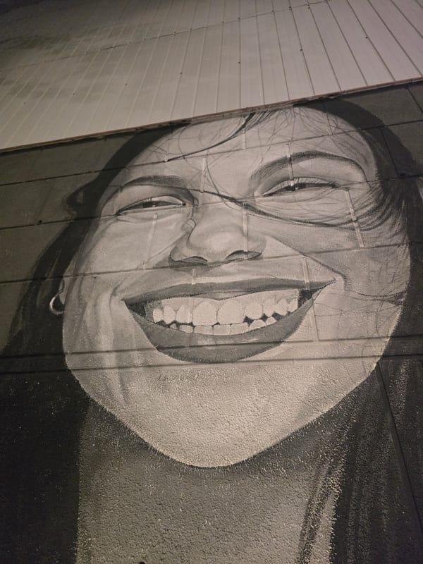 Large woman's portrait mural spotted in Cornellà de Llobregat