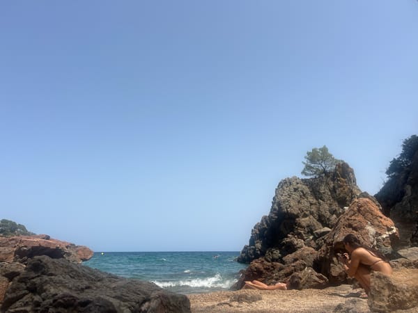 Rocky beach day on the Costa Brava, Palafrugell