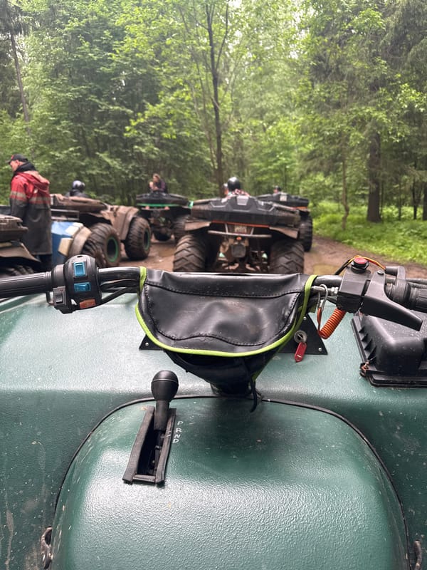 ATV Group Tours Muddy Forest Trails Near Perm Russia