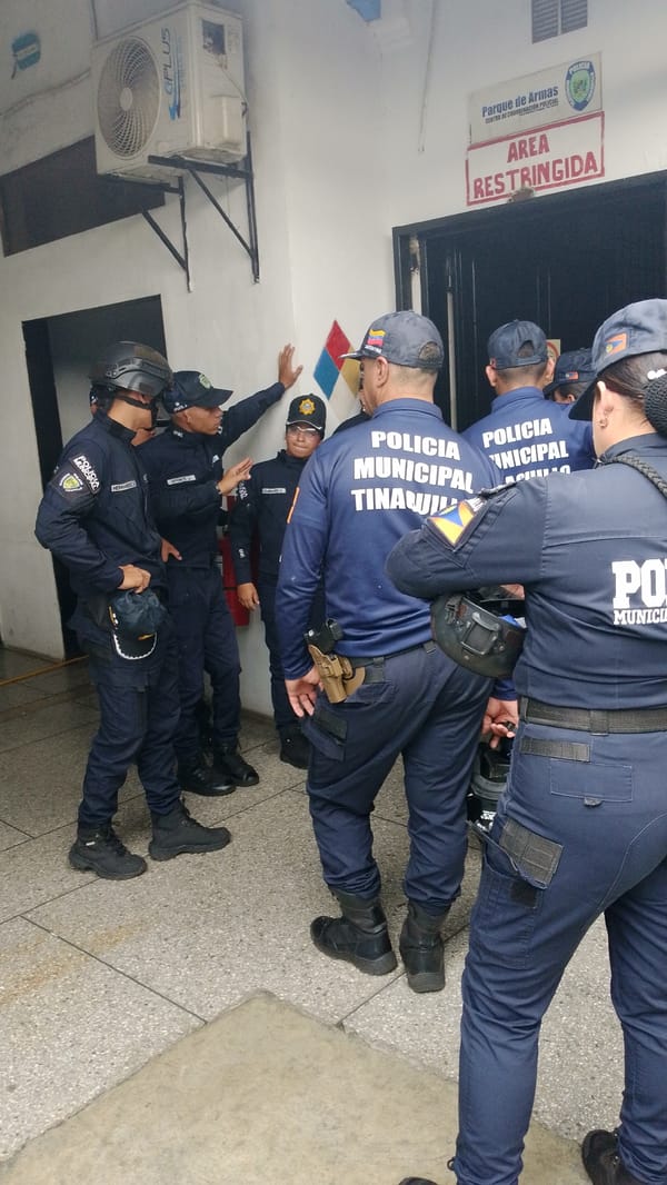 Municipal police stationed in restricted area in Tinaquillo