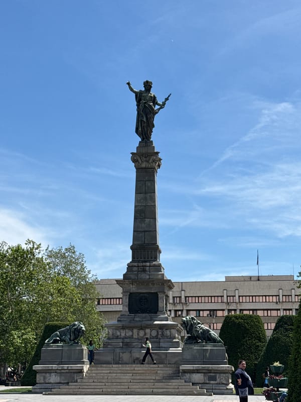 Tourist documents walking tour of central Ruse, Bulgaria landmarks