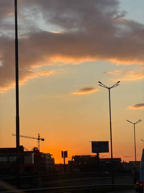 Sunset documented over Sofia cityscape April 23