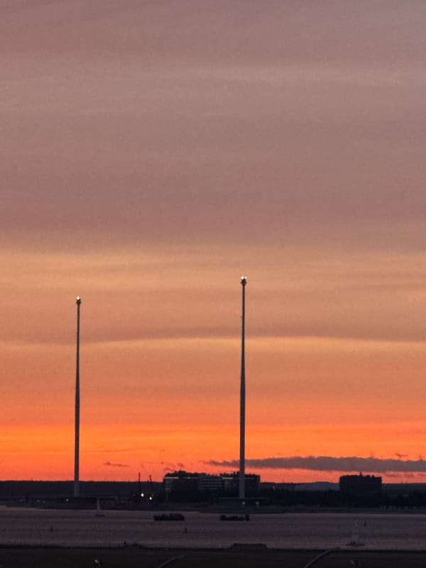 Saint Petersburg cable-stayed bridge at golden hour sunset