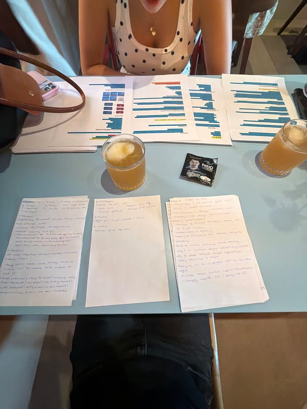 Casual moment at a light blue table in Milan