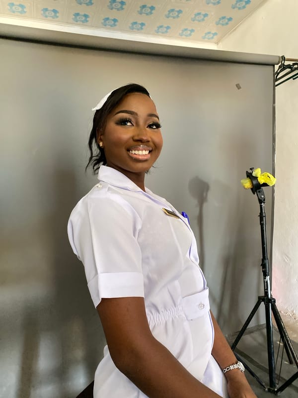 Nursing graduate celebrates qualification in professional photo session
