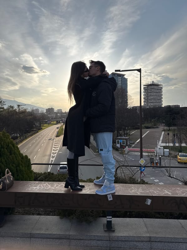 Spring afternoon scenes documented around Sofia's National Palace of Culture