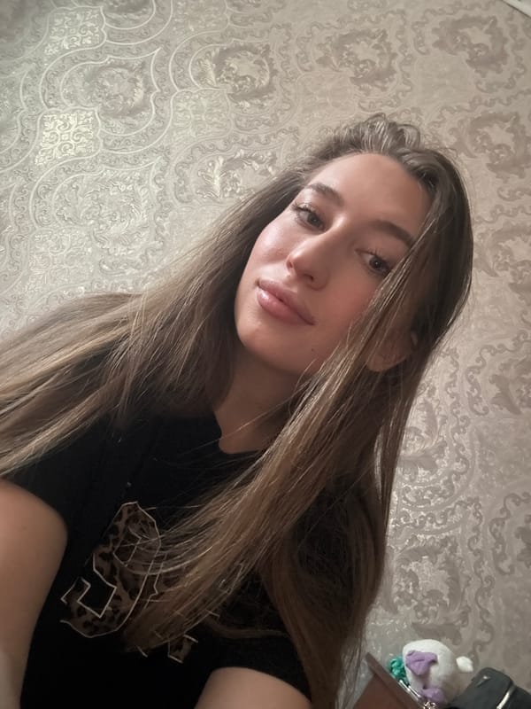 Woman photographed indoors in Pokotylivka, Ukraine