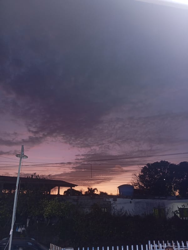 Twilight colors observed over Santa Ana, Venezuela