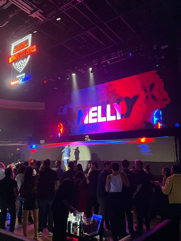 Nelly performs early morning concert with red carpet in LA