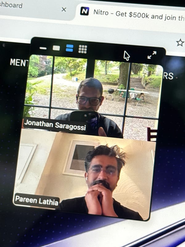 Video conference call screenshot captured in Erba, Italy