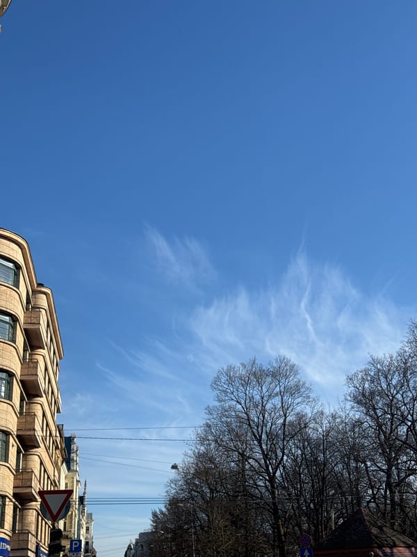 Spring afternoon street views captured in Riga, Latvia
