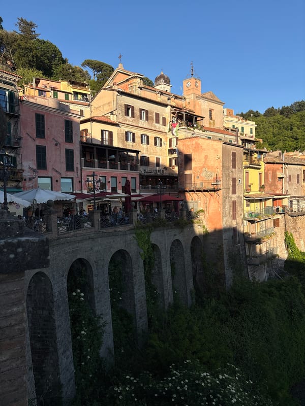 Violin performance captured in scenic Nemi, Italy