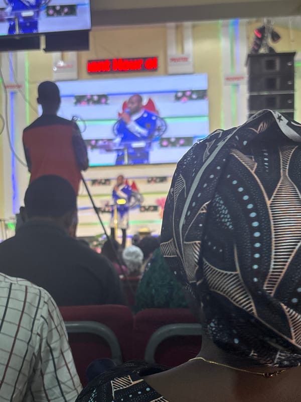 Church service documented by witnesses in Lugbe, Nigeria