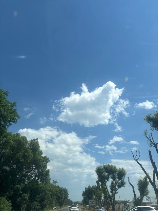 Driving through Burgas on a partly cloudy June afternoon