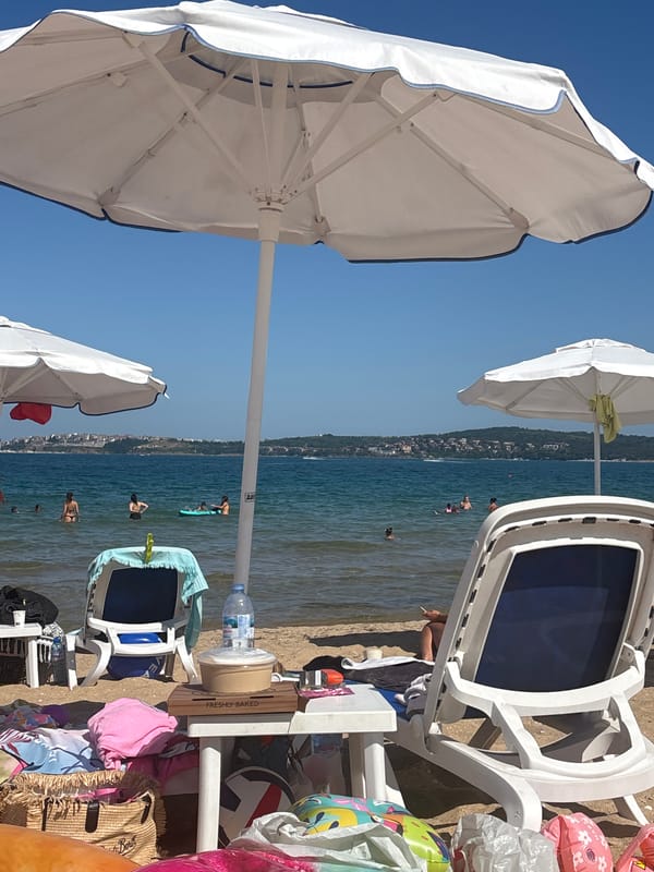 Sunny beach day in Sozopol, Bulgaria