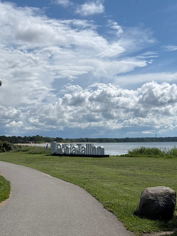Pirita promenade and Tallinn Bay waterfront on a sunny afternoon