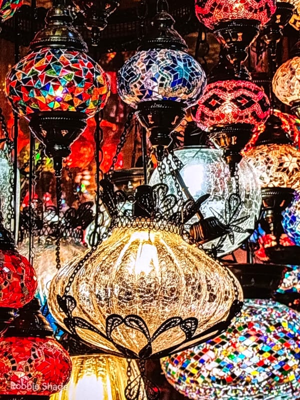Mosaic lamps, a white cat, and chrysanthemums in Krasnokamsk