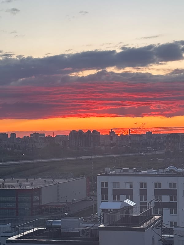 Evening documentation captured in Vsevolozhsk during sunset hours