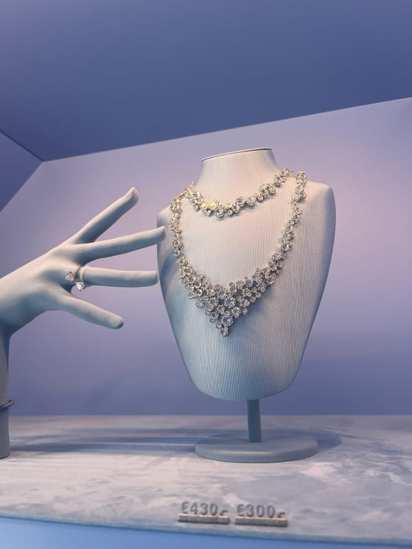 Browsing a jewelry boutique in Budva, Montenegro