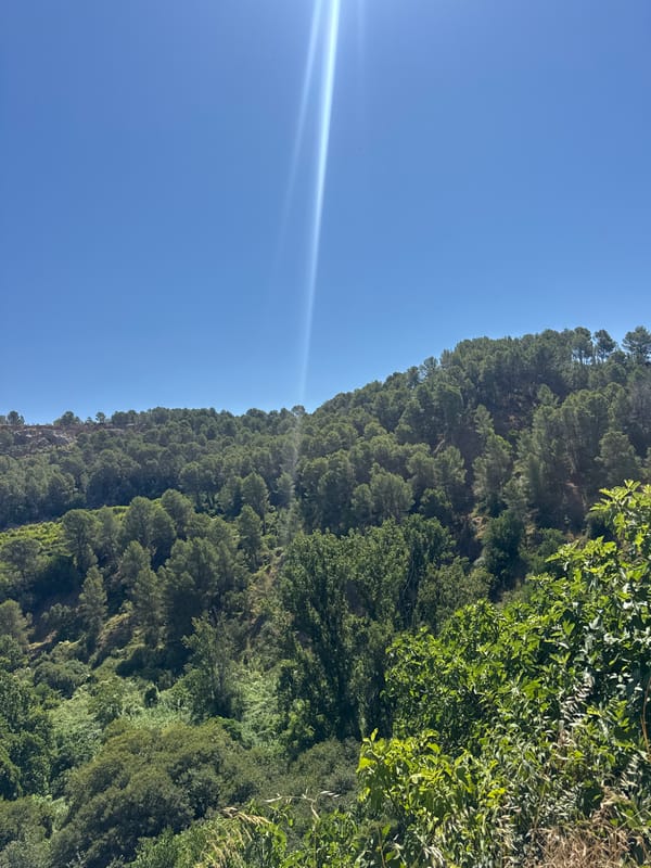 Hiking El Salt waterfall and ruins in Anna, Spain