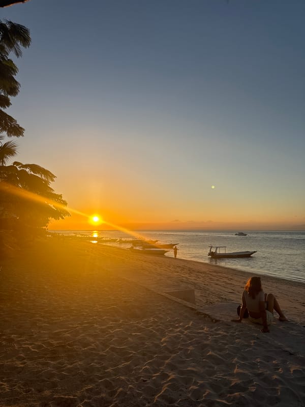 Golden hour morning captured on Nusa Penida beaches