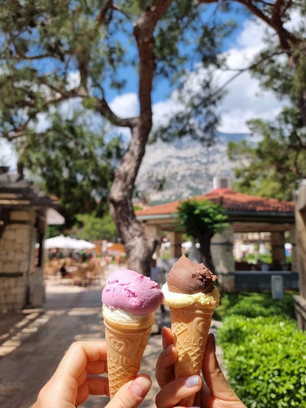 Ice cream cones photographed in Kemer, Turkey