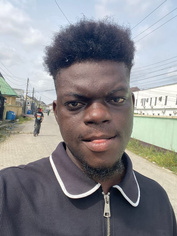 Young man recorded outdoors in Lekki, Nigeria