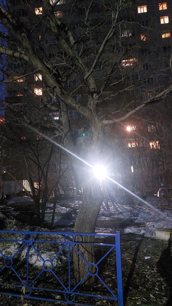 Witness documents everyday street scenes across Novosibirsk during April evening