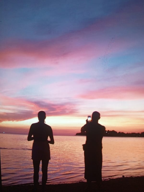 Daily life moments captured in Thai coastal village