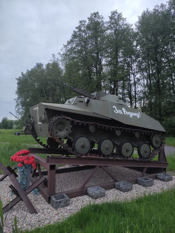 WWII Soviet military memorial displays documented in Shevelkino, Russia