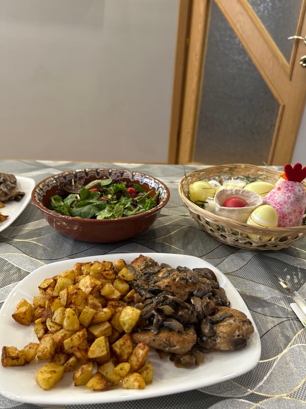 Easter food display documented in Buhovo, Bulgaria
