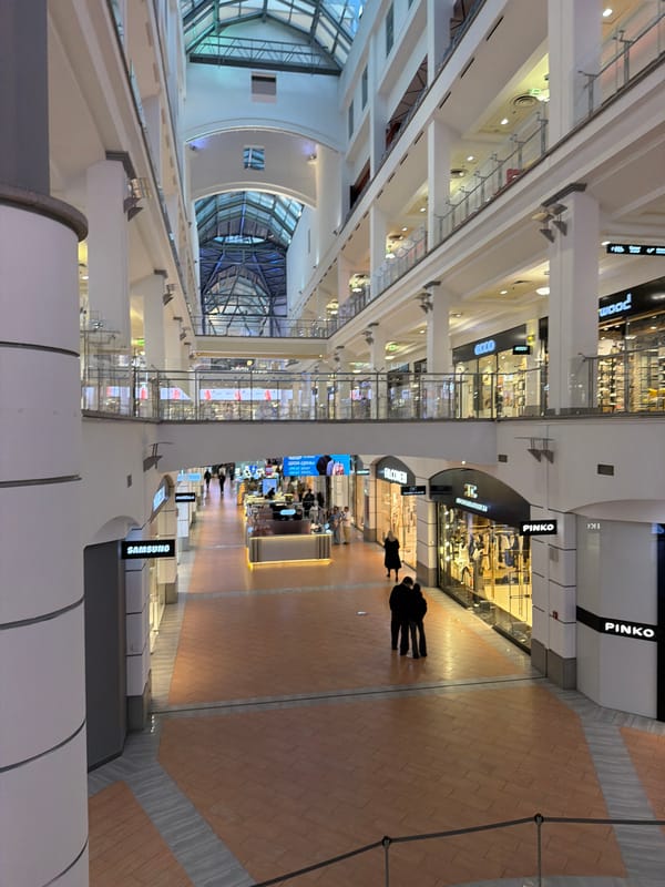 Shopping mall and movie theater interior documented in Ukraine