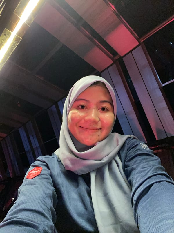Night out on Banjarbaru's illuminated pedestrian bridge